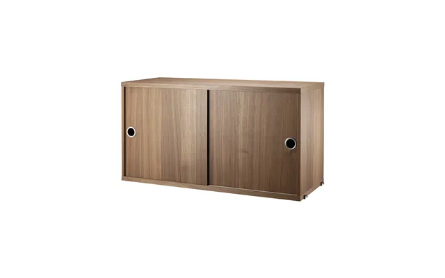 String String Cabinet With Sliding Door Walnut - 78x30 Cm