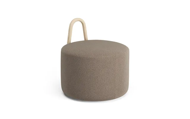 Swedese Amstelle Pouf Medium With Wheel Oak Natural Lacquer Main Line Flax 23