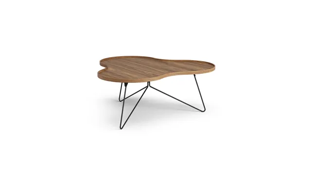Swedese Flower Mono Table Special Edition 107x114 Cm H45 Cm-lacquered Walnut-black Lacquered Steel