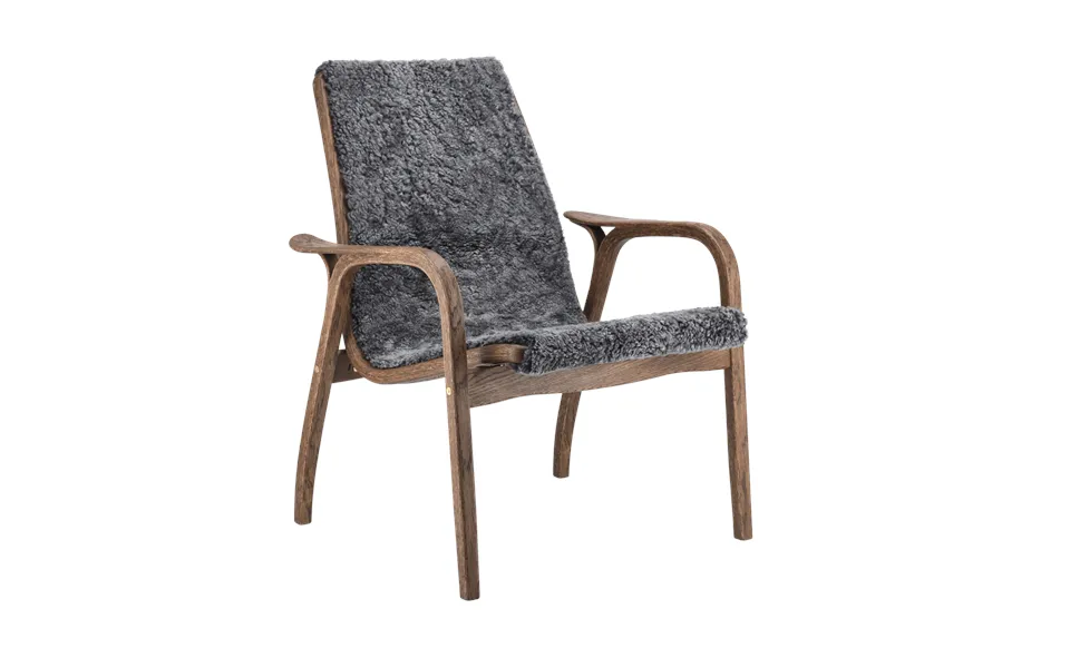 Swedese Laminett Armchair Oak Sheepskin Special Edition Rubio Monocoat Chocolate-charcoal