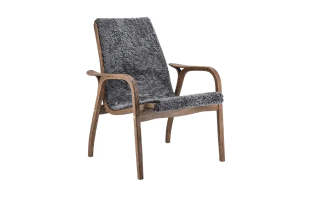 Swedese Laminett Armchair Oak Sheepskin Special Edition Rubio Monocoat Chocolate-charcoal