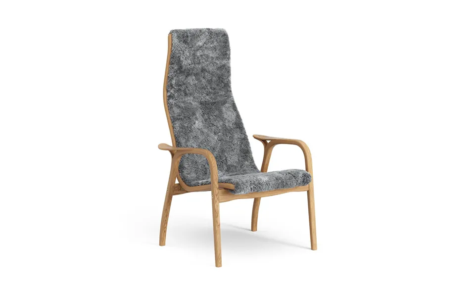 Swedese Lamino Arm Chair Oiled Oak Sheep Skin Scandinavian Grey Grey