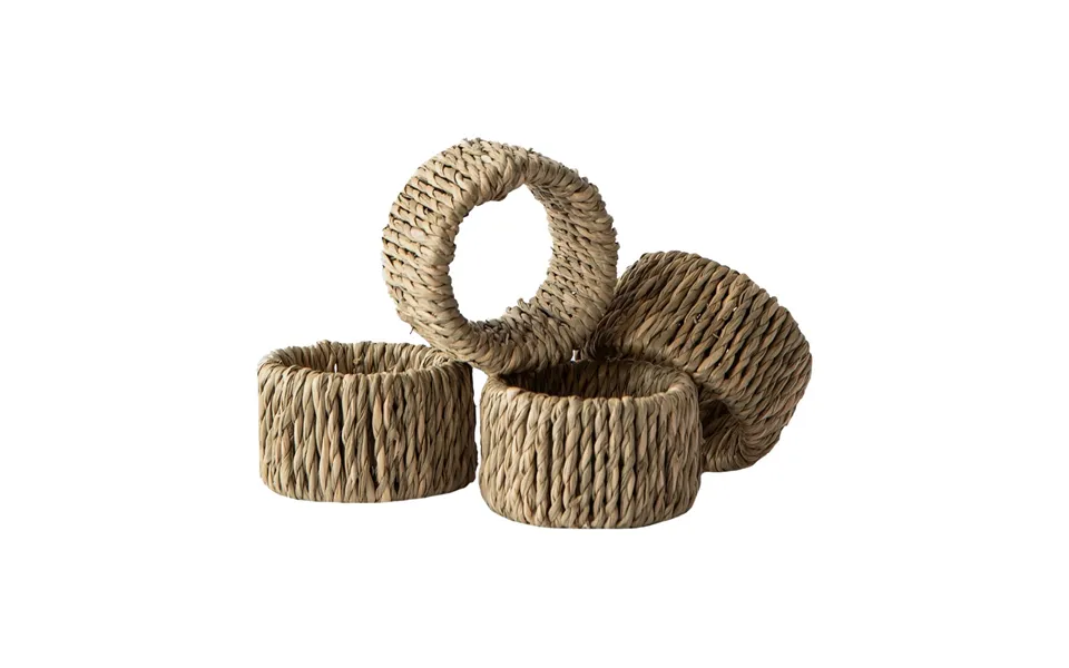 Tell Me More Nori Napkin Ring 4-pack Natural