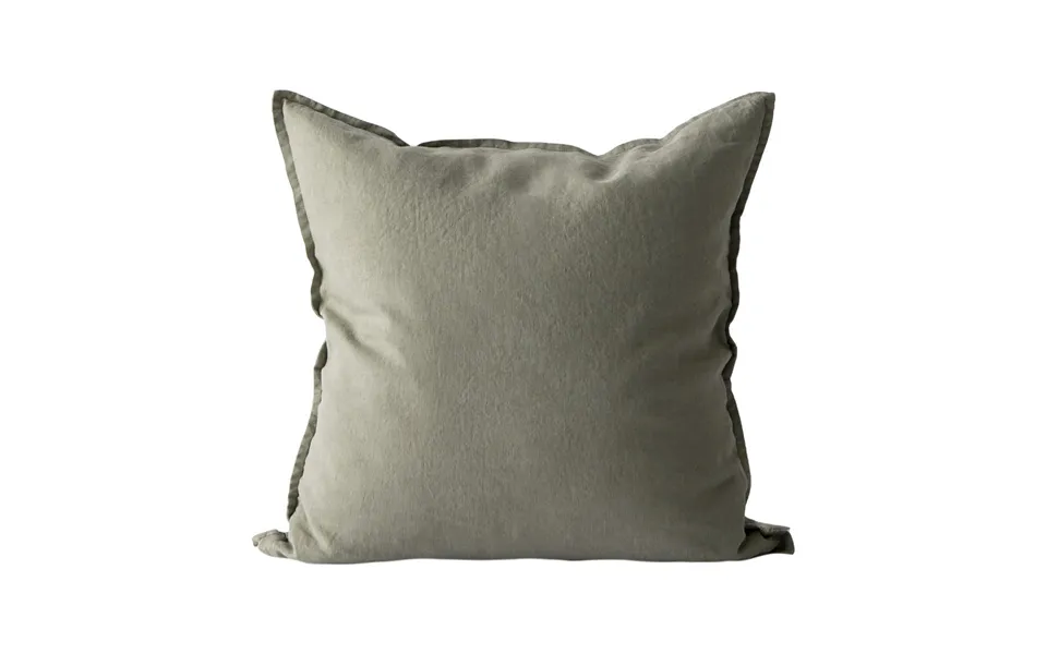 Tell Me More Washed Linen Cushion Cover 50x50 Cm Olive