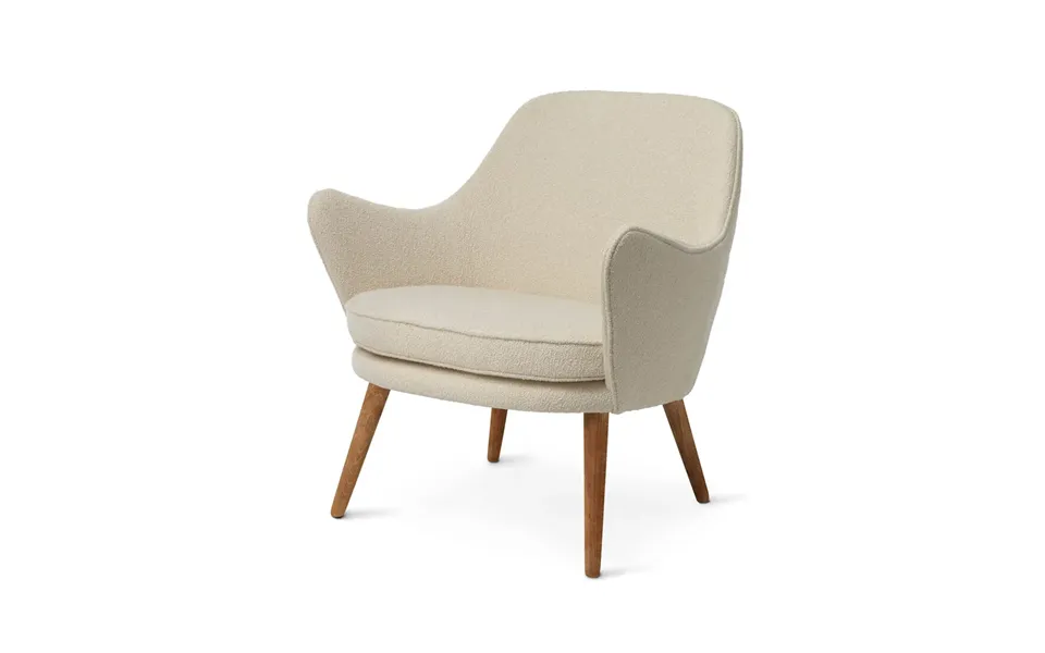 Warm Nordic Dwell Lounge Chair Barnum 24 Cream-legs In Smoked Oak
