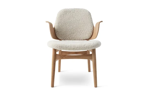Warm Nordic Gesture Lounge Chair Sheepskin Moonlight - White Oiled Oak Structure