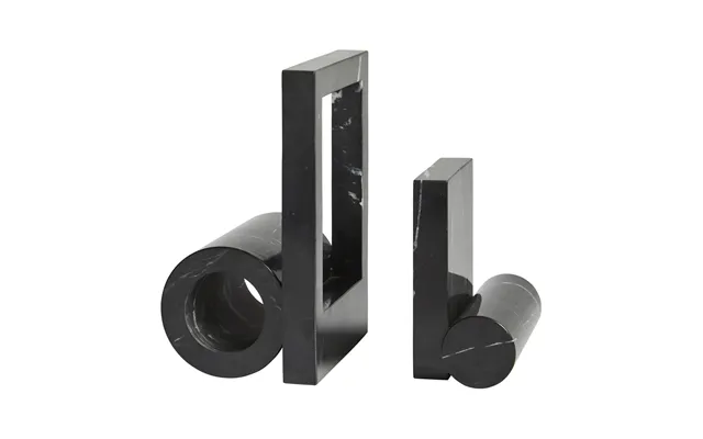 Woud Booknd Book Support Marble Black