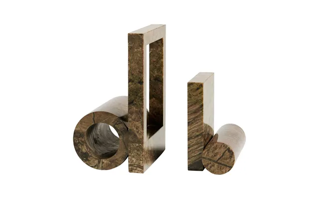 Woud Booknd Book Support Marble Brown