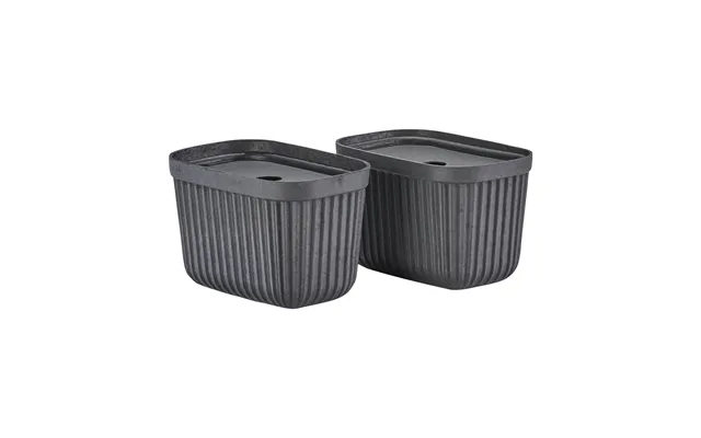Zone Denmark Pulp Storage Box 15x23 Cm 2-pack Black