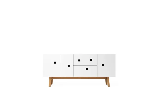 Zweed Peep M2 Media Bench White. Retro. Oak Stand product image