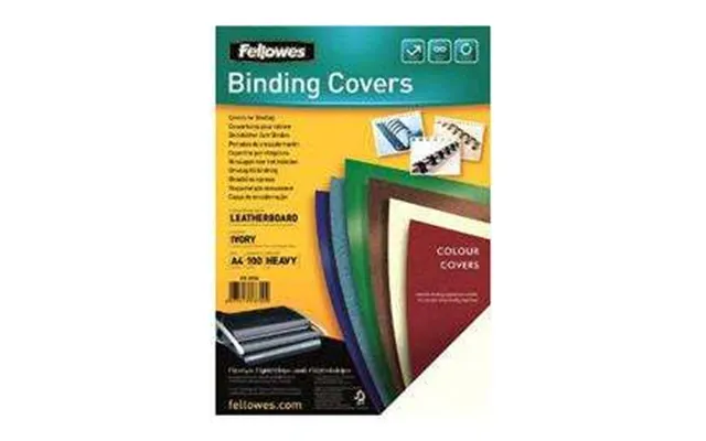 Fellowes 5370004 A4 Ivory Leatherboard Covers - 100 Pack