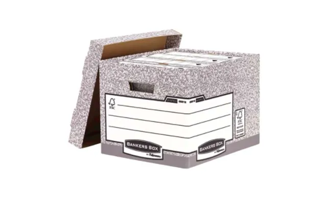 Fellowes Bankers Box System Heavy Duty Storage Box Grey Pack Of 10
