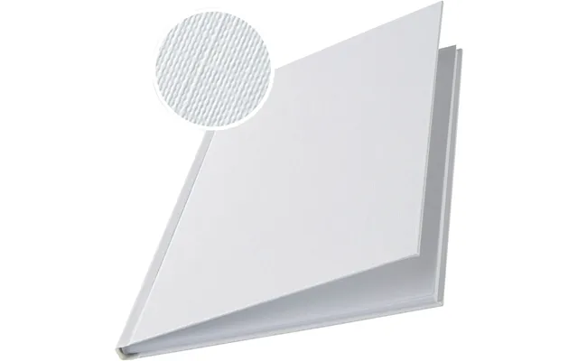 Leitz 73910001 White Hardcover Linen Finish - 10 Pack