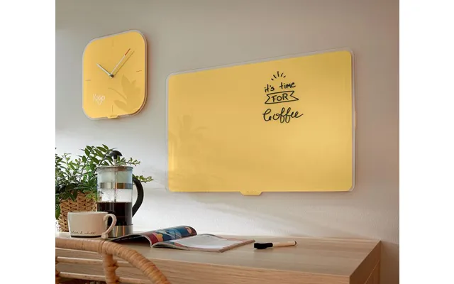 Leitz Cosy Magnetic Glass Whiteboard 60 X 40 Cm Warm Yellow