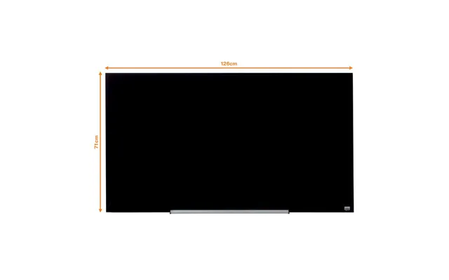 Nobo 1905181 Black Impression Pro Glass Magnetic Whiteboard 1260x710mm
