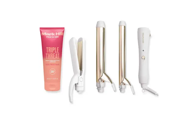 White Interchangeable Curling Wand Starter Kit Handle 3 Barrels Mark Hill Pick N Mix product image