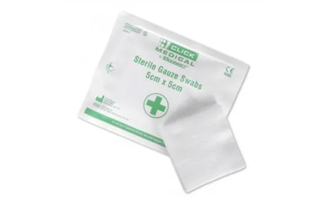 Click Medical Sterile Gauze Swabs 5x5 Cm Pack Of 5 Box Of 5 Cm0451
