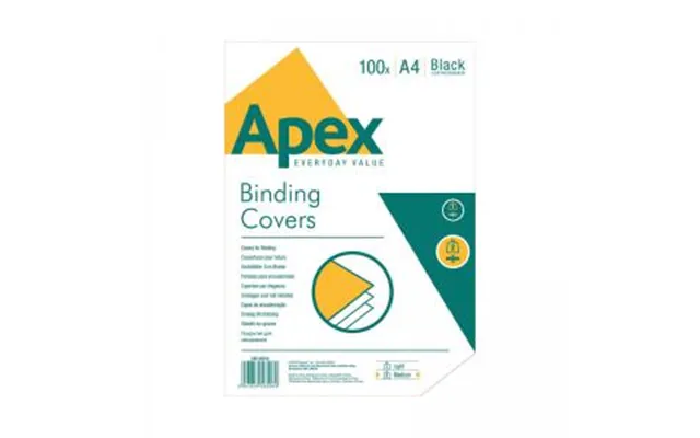 Fellowes Apex A4 Leatherboard Covers Black Pack Of 100 6501001 Bb58506