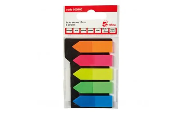 Index Arrow 12x42mm Assorted 25 Arrows Per Card 935460 Fs935460