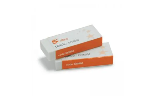 Office Plastic Eraser Paper-sleeved 60x21x12mm Pack 10 332896