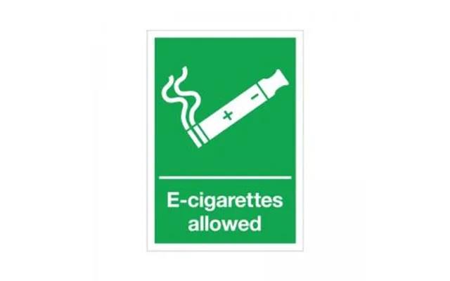Signs And Labels E-cigarettes Allowed Sign Rigid Plastic 297x210mm