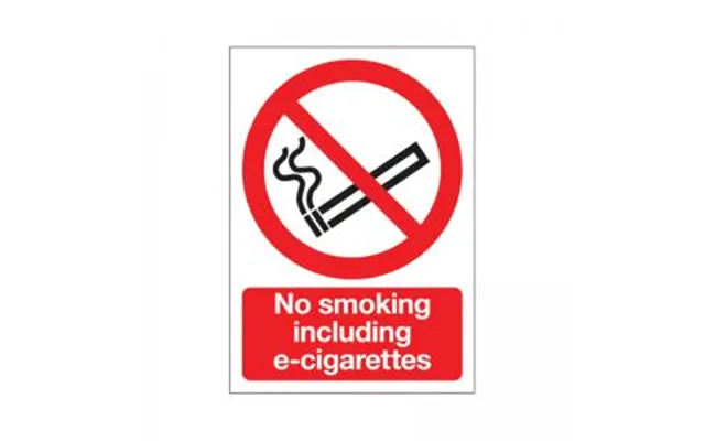 Signs And Labels No Smoking Including E-cigarettes Sign Rigid Plastic