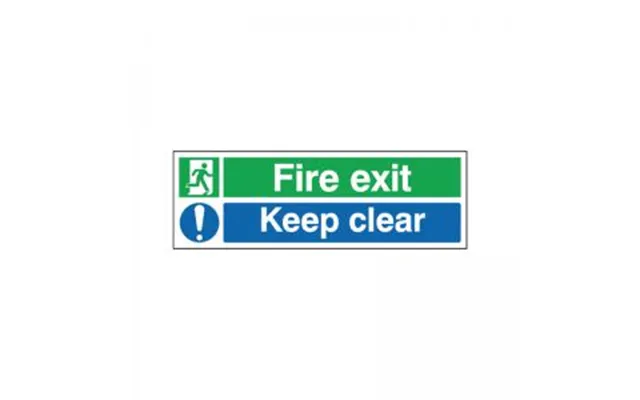 Signs And Labels Safety Sign Fire Exit Keep Clear 150x450mm