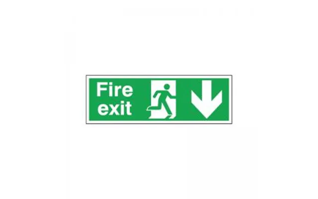 Signs And Labels Safety Sign Fire Exit Running Man Arrow Down