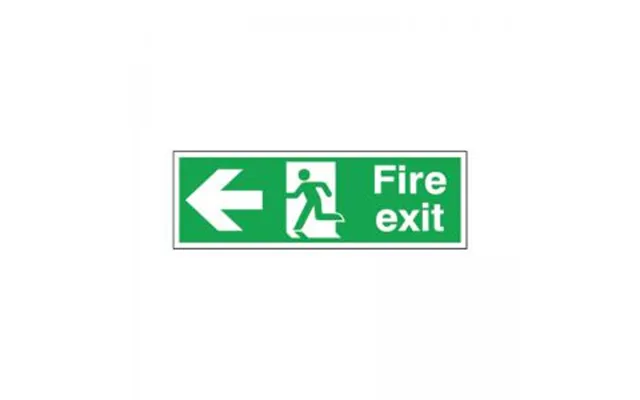 Signs And Labels Safety Sign Fire Exit Running Man Arrow Left