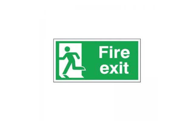 Signs And Labels Safety Sign Fire Exit Running Man Left 150x300mm