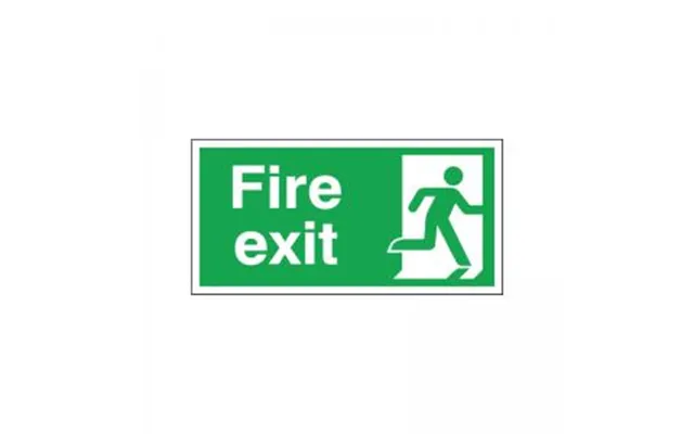 Signs And Labels Safety Sign Fire Exit Running Man Right 150x300mm