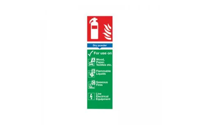 Signs And Labels Safety Sign Fire Extinguisher Dry Powder 300x100mm