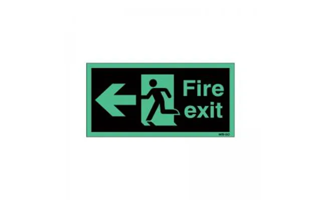 Signs And Labels Safety Sign Niteglo Fire Exit Running Man Arrow Left