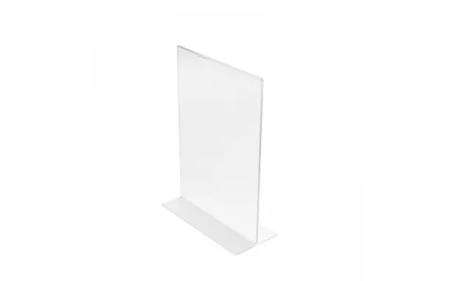 Stand Up Sign Holder Double Sided Portrait A4 Clear 820229
