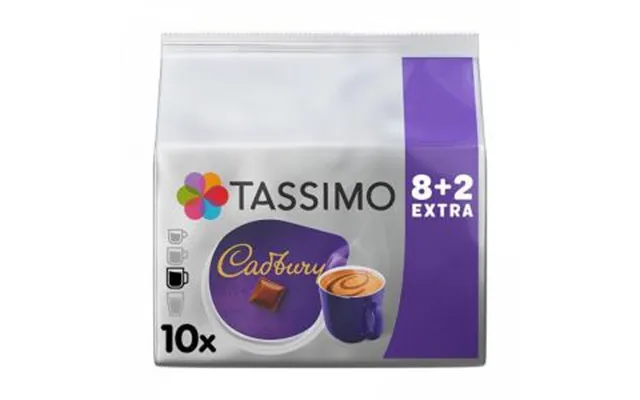 Tassimo Cadburys Hot Chocolate Pods Pack 8 2 Free - 4058265 63622jd