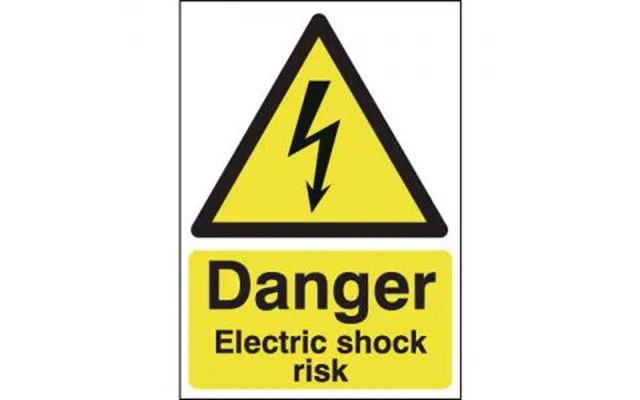 Unbranded Safety Sign Danger Electric Shock Risk Pvc A5 Ha10751r