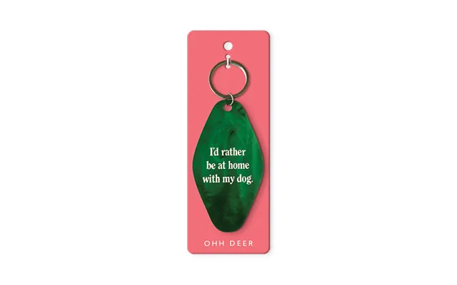 At Home With My Dog Keyring product image