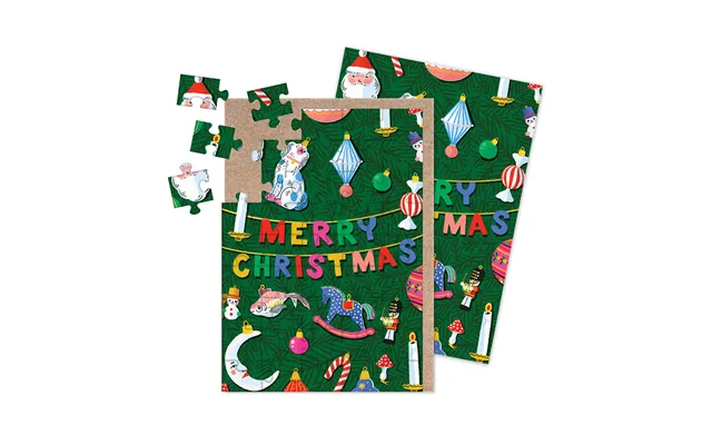 Christmas Decorations Jigsaw Greeting Card