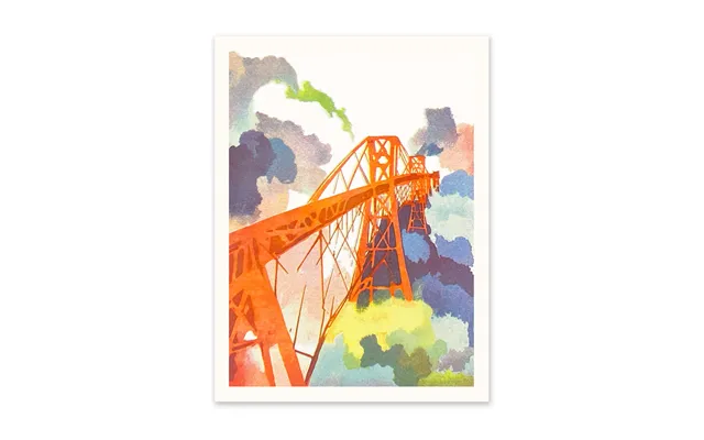 Forth Bridge Riso Print 8x6