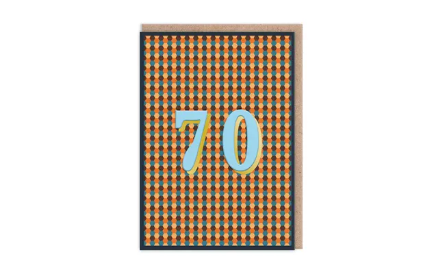 Geometric 70th Birthday Card
