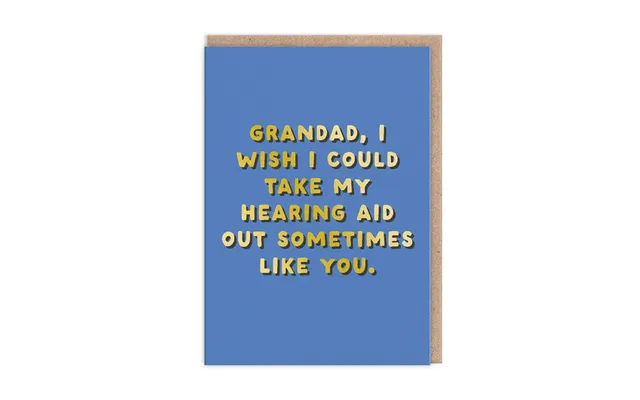 Grandad - Hearing Aid Greeting Card