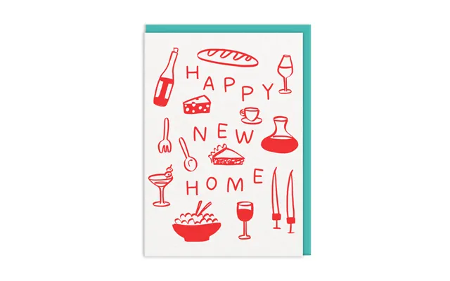 Happy New Home Doodles Greeting Card