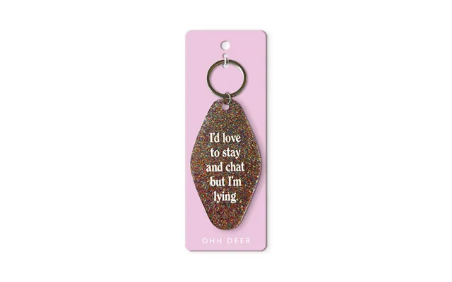 Love To Stay And Chat Keyring product image