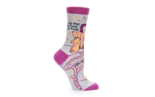 My Dog Is Cool As F*ck Womens Crew Socks