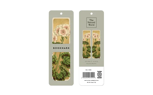 Natural World Geranium Premium Bookmark