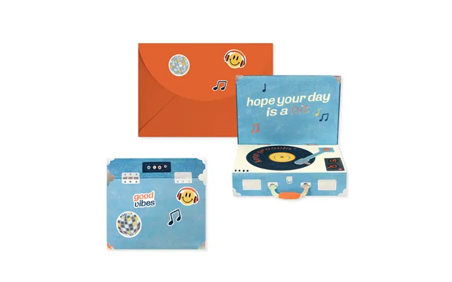 Record Player Dear Alchemy Petite Die-cut Greeting Card