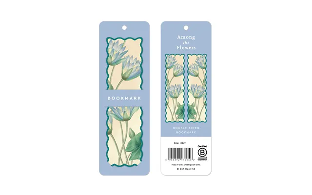 Scalloped Blue Nymphaea-caerulea Premium Bookmark