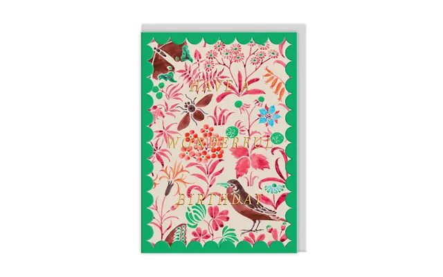Scalloped Voysey Wildlife Birthday Card