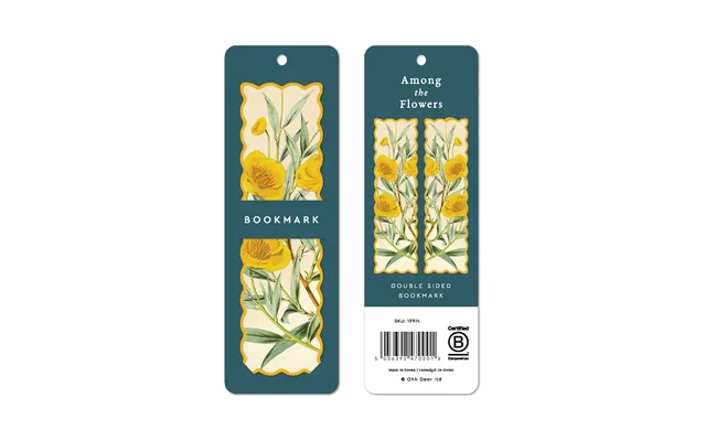 Scalloped Yellow Flower Premium Bookmark