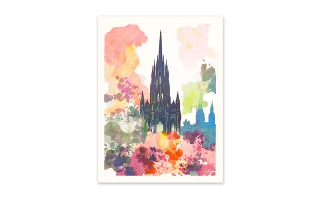 Scott Monument Riso Print 8x6